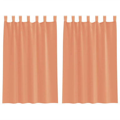 Gordijnen voile met lussen 2 st terracotta 140x175 cm