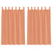 Gordijnen voile met lussen 2 st terracotta 140x175 cm