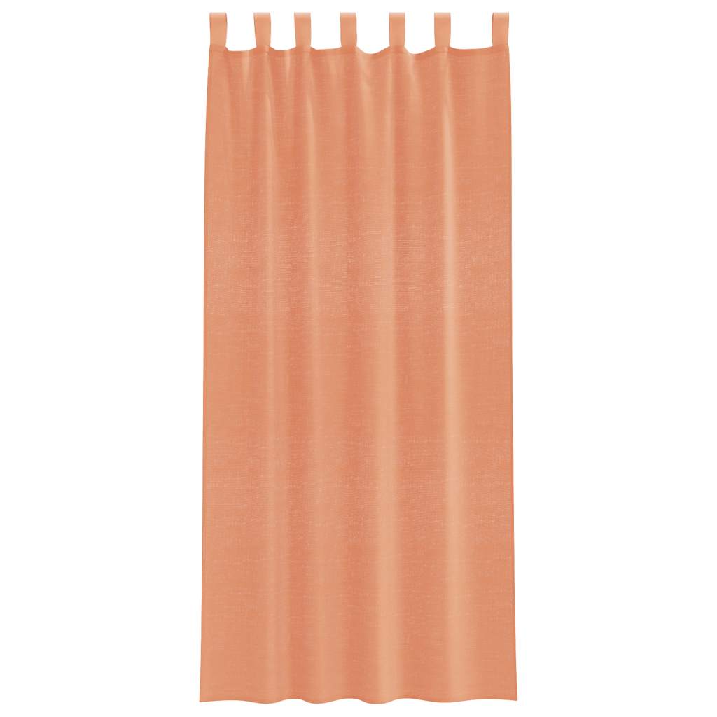 Gordijnen met lussen 2 st terracotta 140x245 cm