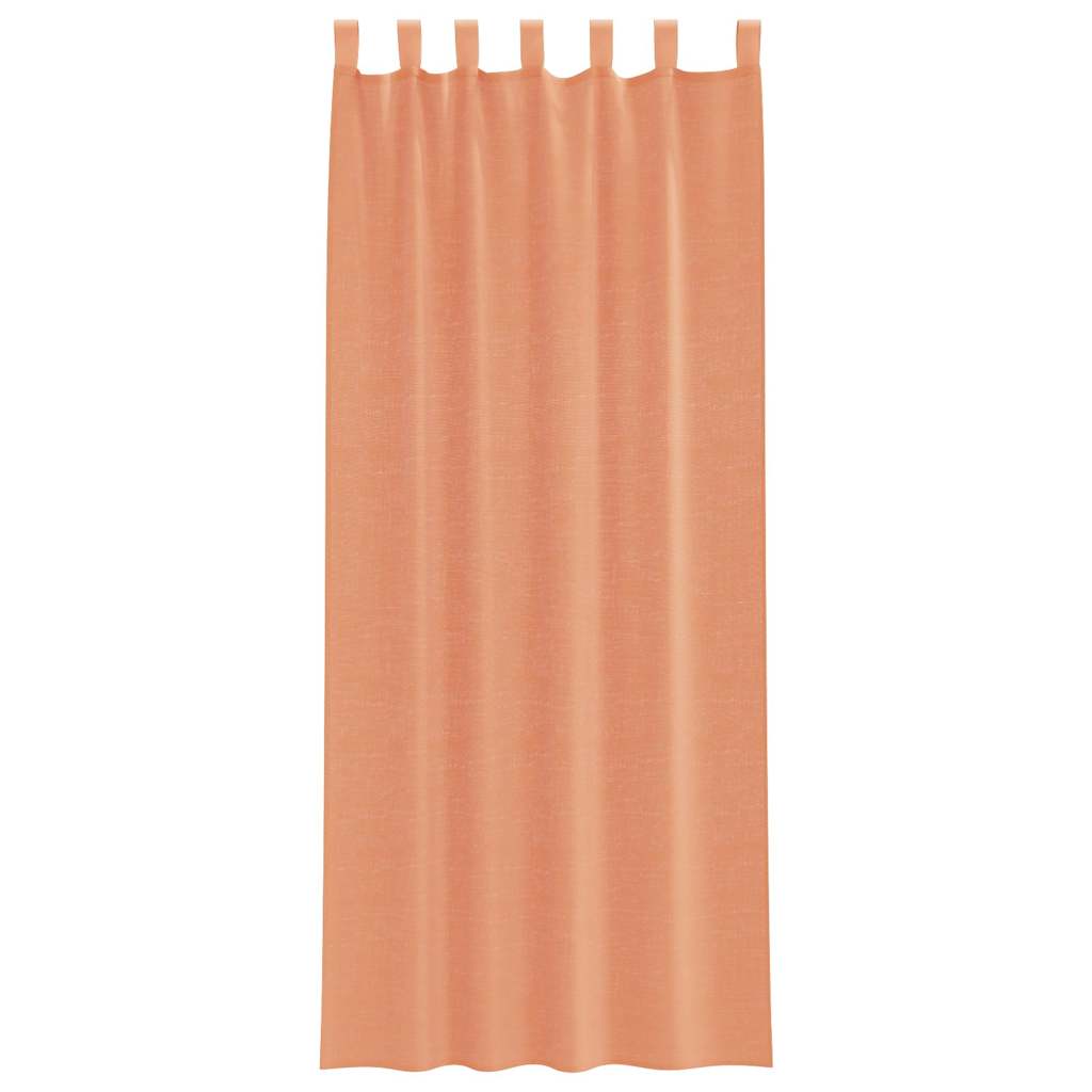 Gordijnen met lussen 2 st terracotta 140x260 cm
