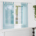Gordijnen Voile met lussen 2 st 140x140 cm turkoois