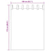 Gordijnen voile met lussen 2 st 140x175 cm turkoois
