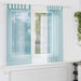 Gordijnen voile met lussen 2 st 140x175 cm turkoois