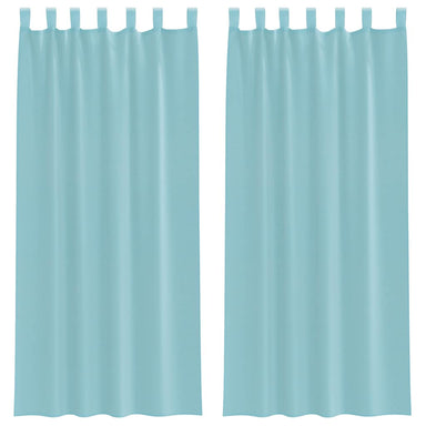 Gordijnen voile met lussen 2 st 140x245 cm turkoois