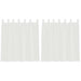Gordijnen voile met lussen 2 st 140x140 cm wit