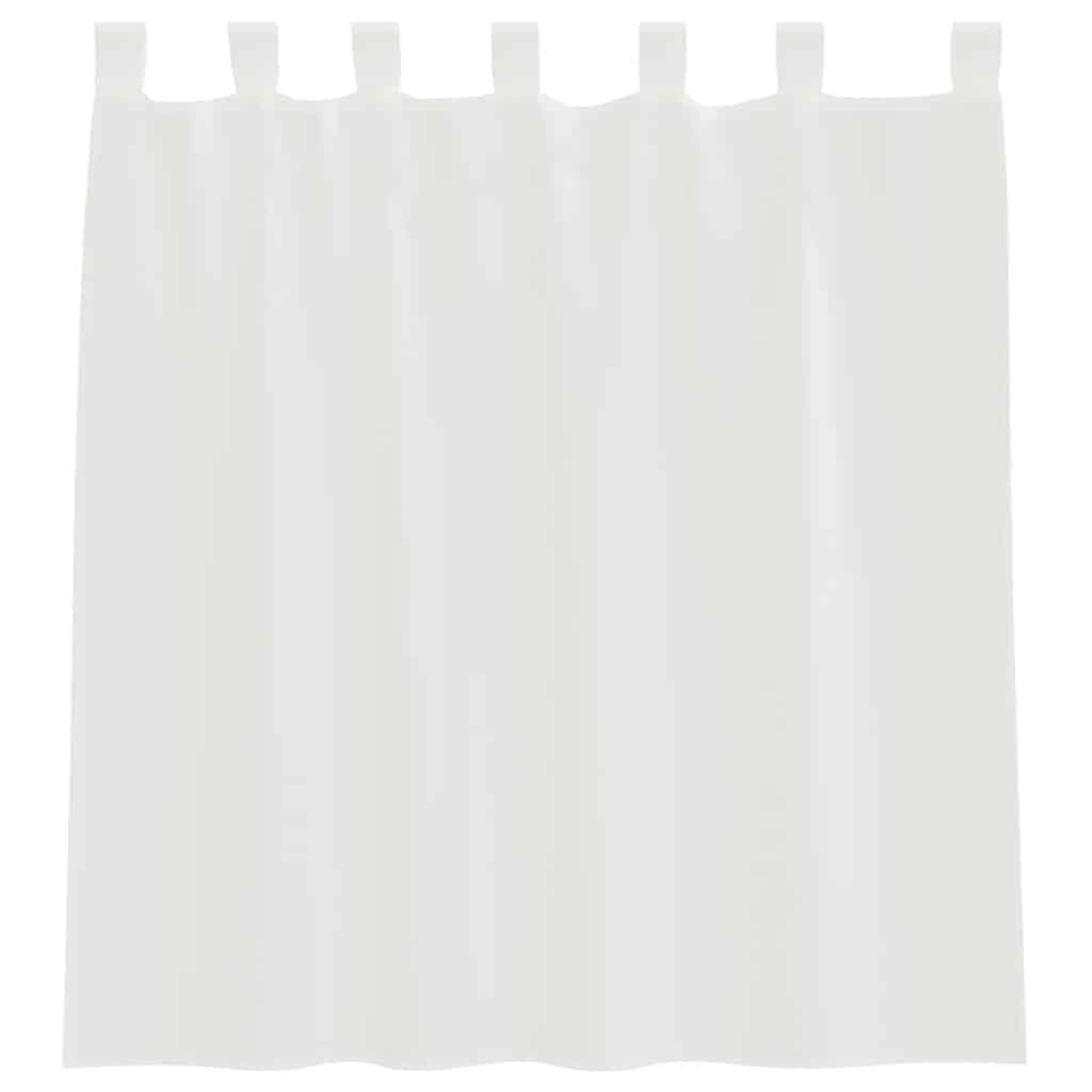 Gordijnen voile met lussen 2 st 140x140 cm wit