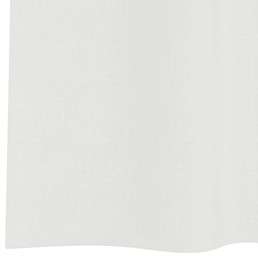 Gordijnen voile met lussen 2 st 140x140 cm wit