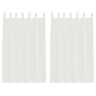 Gordijnen voile met lussen 2 st 140x175 cm wit