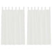 Gordijnen voile met lussen 2 st 140x175 cm wit