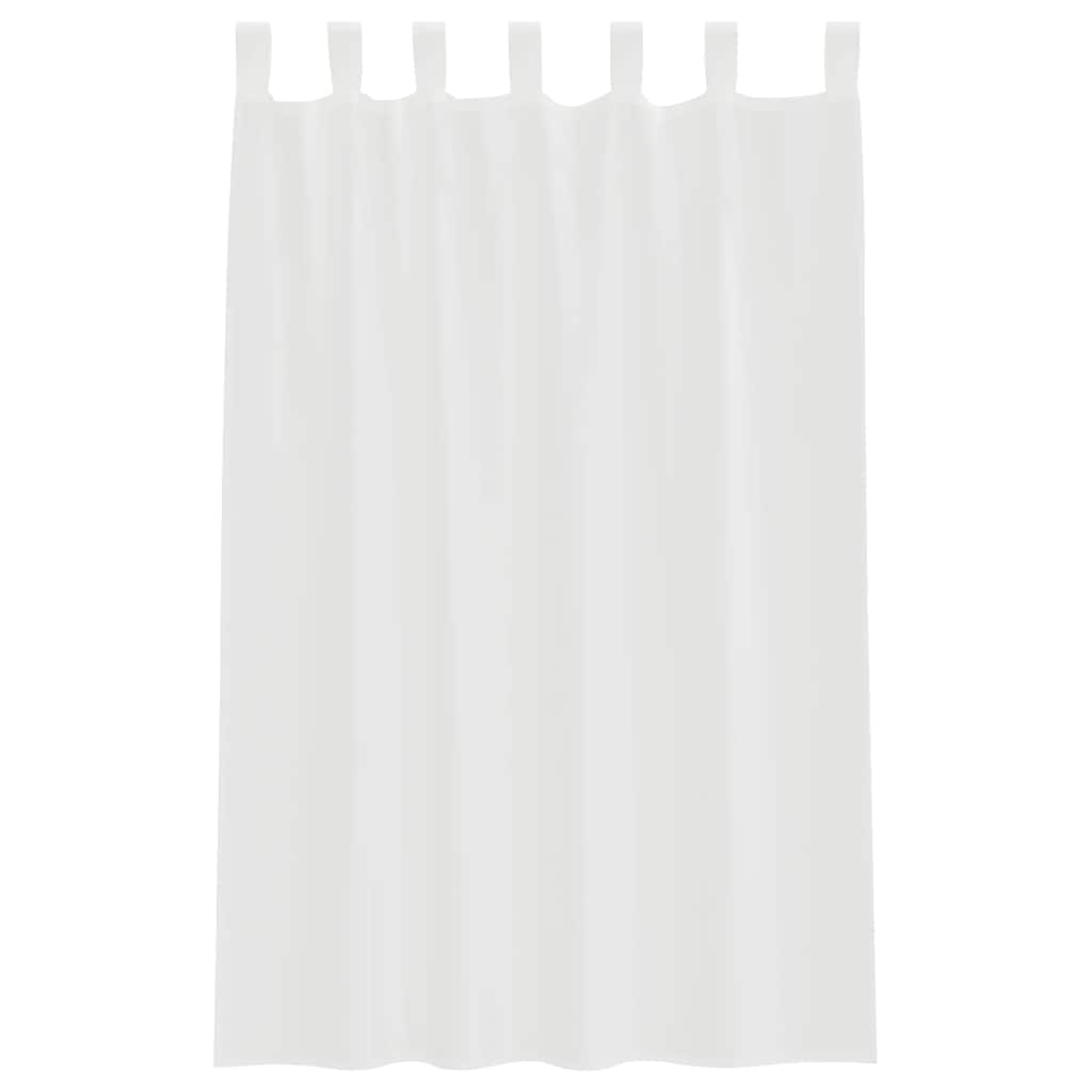 Gordijnen voile met lussen 2 st 140x175 cm wit
