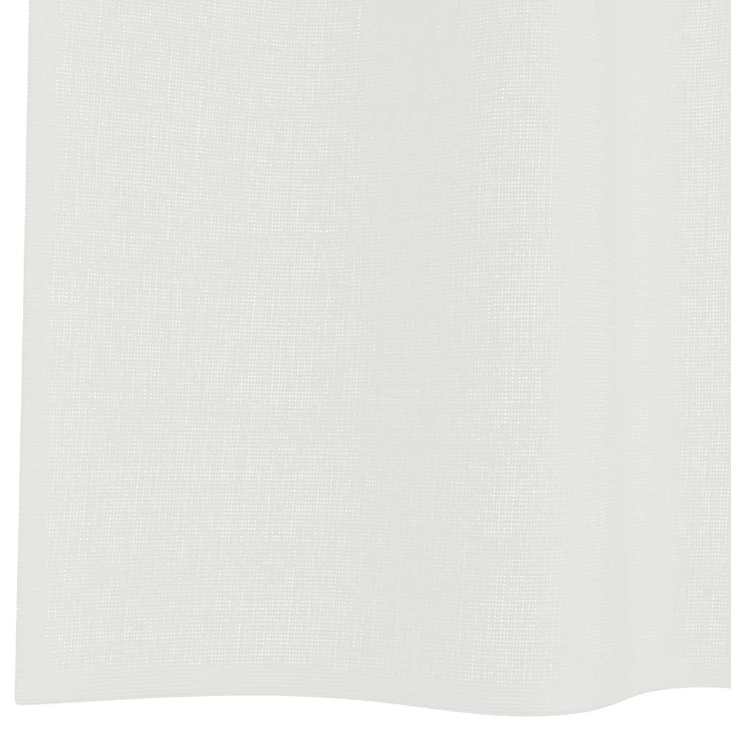 Gordijnen voile met lussen 2 st 140x175 cm wit