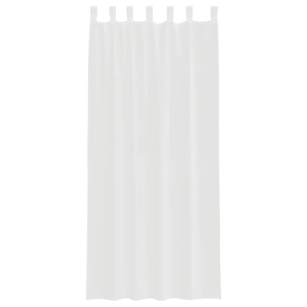 Gordijnen met lussen 2 st 140x245 cm wit