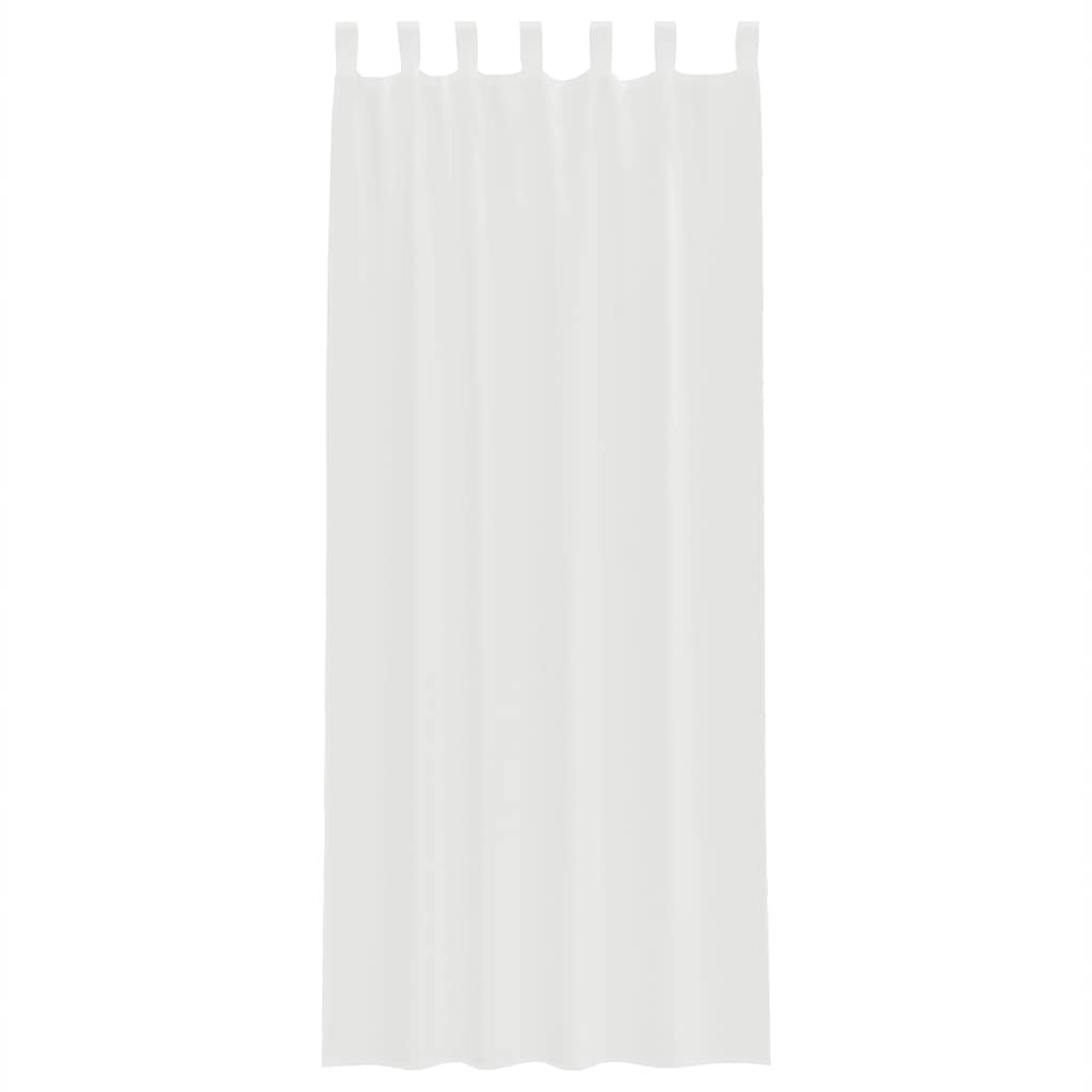 Gordijnen met lussen 2 st 140x260 cm wit