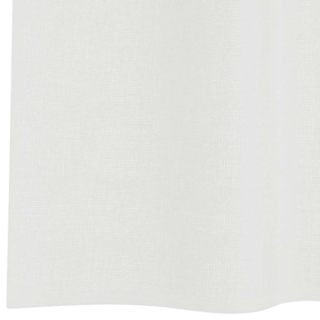 Gordijnen met lussen 2 st 140x260 cm wit