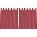 Gordijnen voile met lussen 2 st 140x140 cm wijnrood