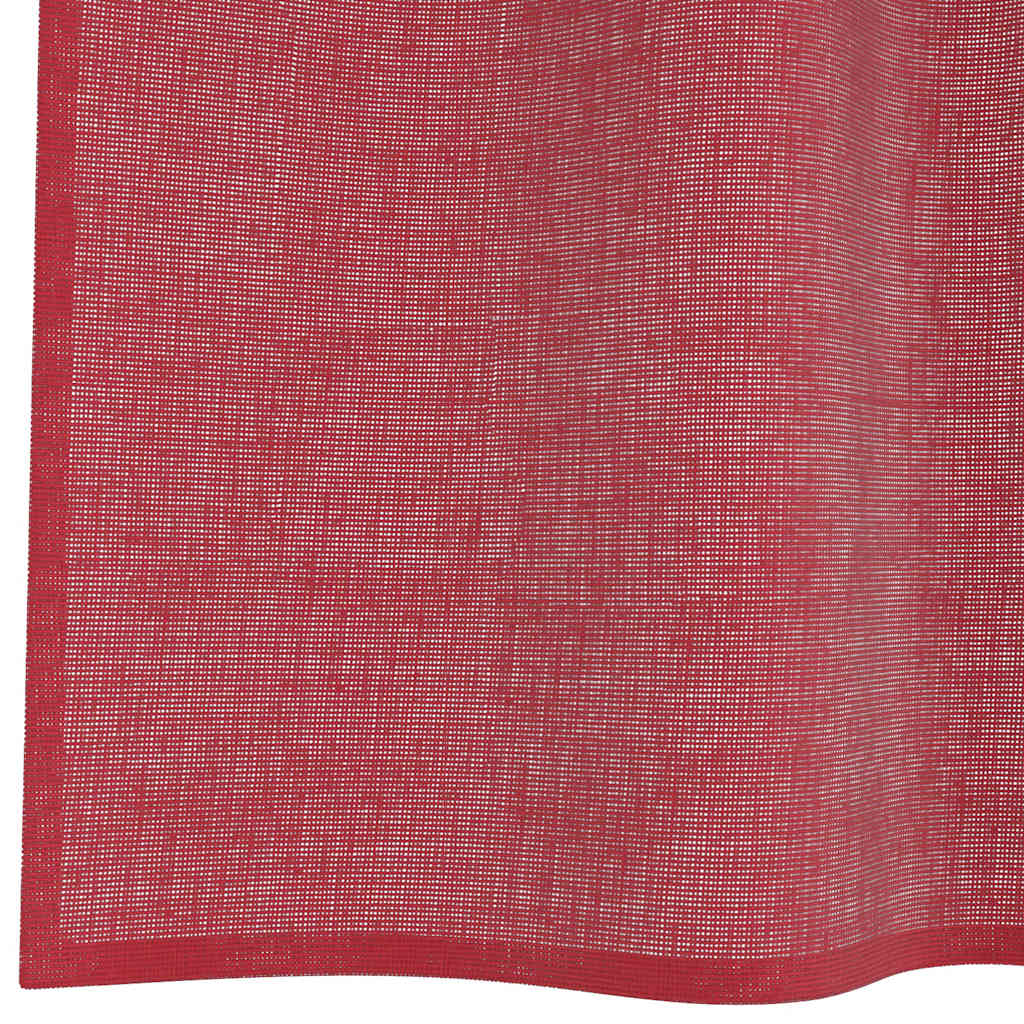 Gordijnen met lussen 2 st 140x245 cm wijnrood