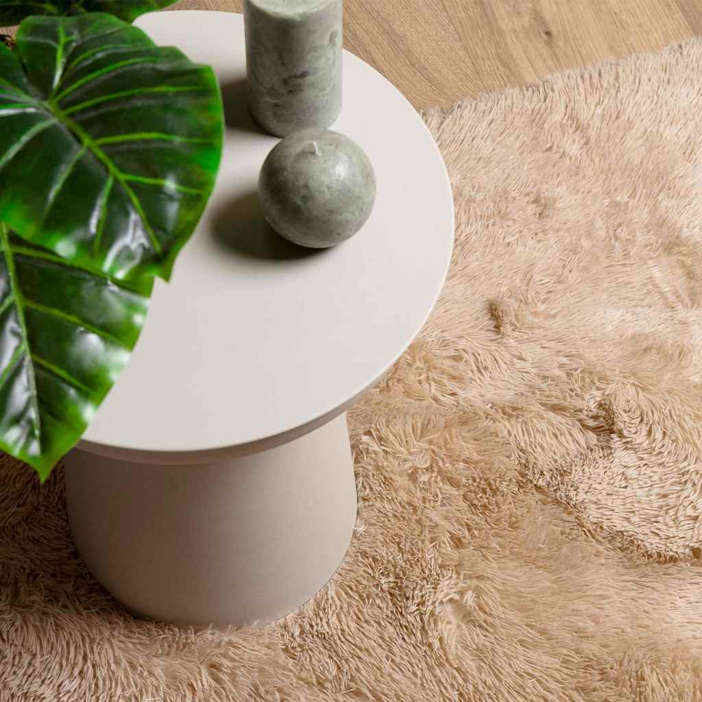 Hoogpolig vloerkleed NAVARRA 60x100 cm polyester beige