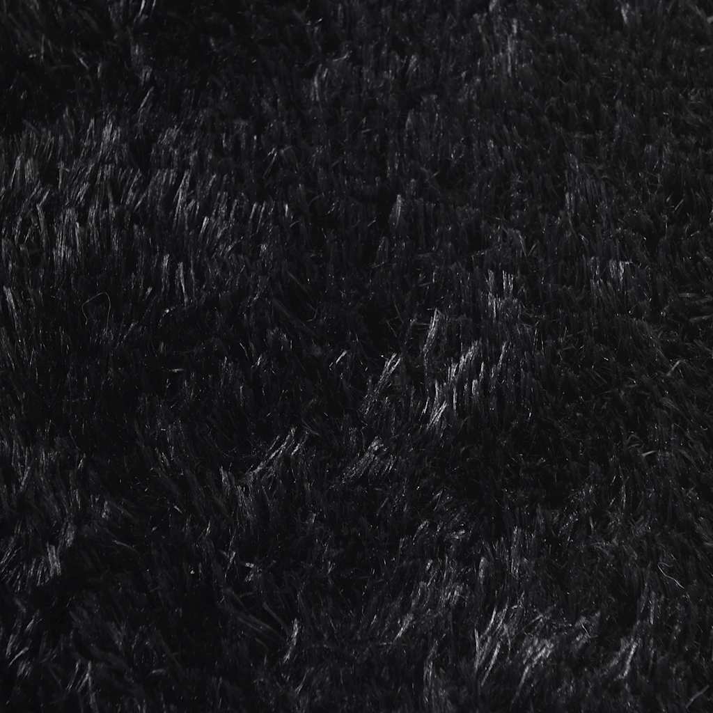 Hoogpolig vloerkleed NAVARRA 60x100 cm polyester zwart
