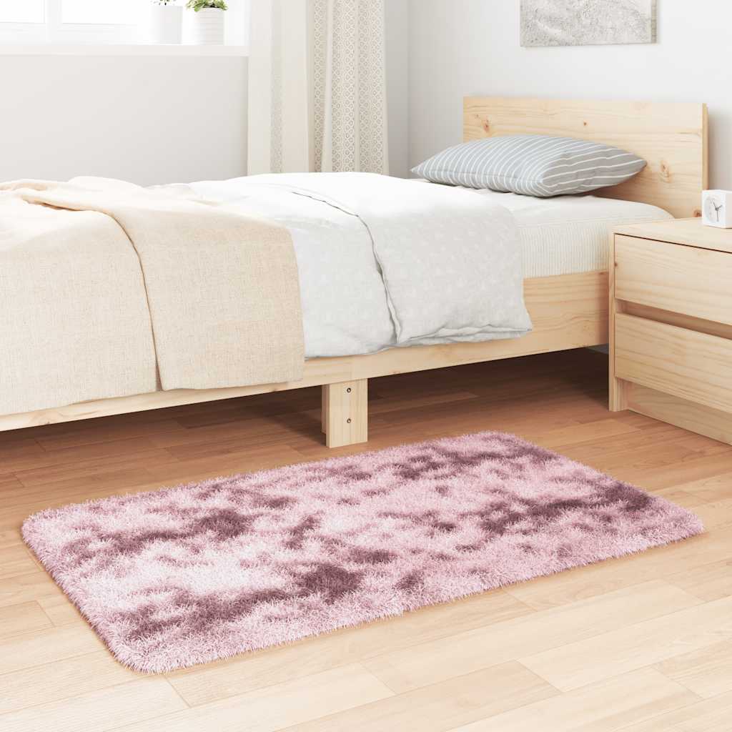 Hoogpolig vloerkleed NAVARRA 60x100 cm polyester stoffig roze