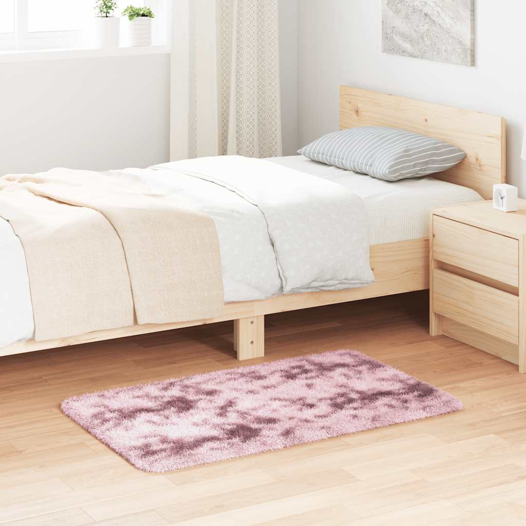 Hoogpolig vloerkleed NAVARRA 60x100 cm polyester stoffig roze