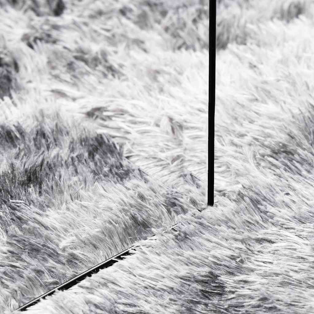 Hoogpolig vloerkleed NAVARRA 60x100 cm polyester lichtgrijs
