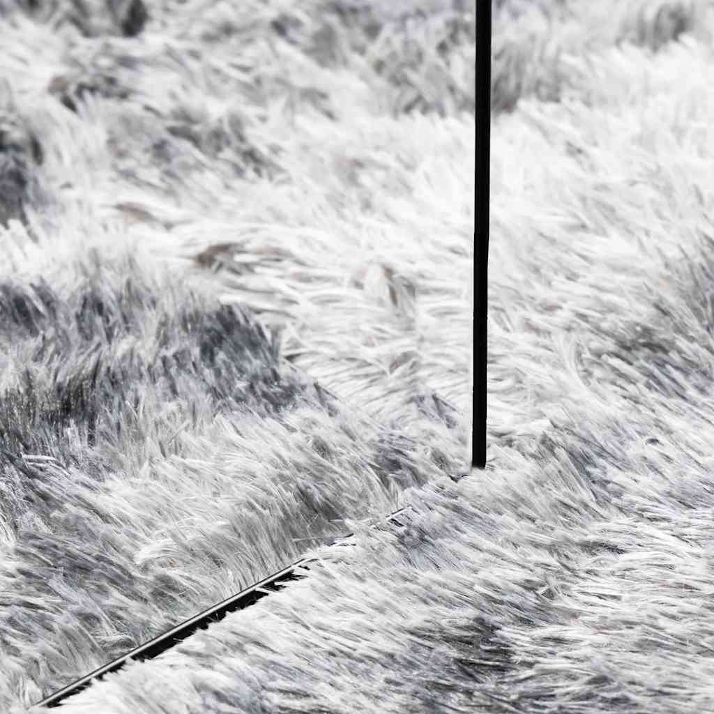 Hoogpolig vloerkleed NAVARRA 60x100 cm polyester zilvergrijs