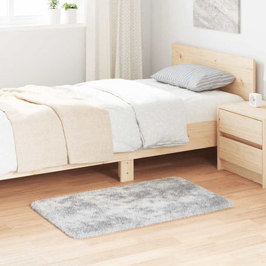 Hoogpolig vloerkleed NAVARRA 60x100 cm polyester zilvergrijs