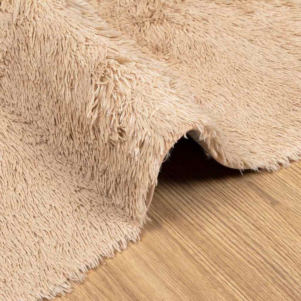 Hoogpolig vloerkleed NAVARRA 80x150 cm polyester beige