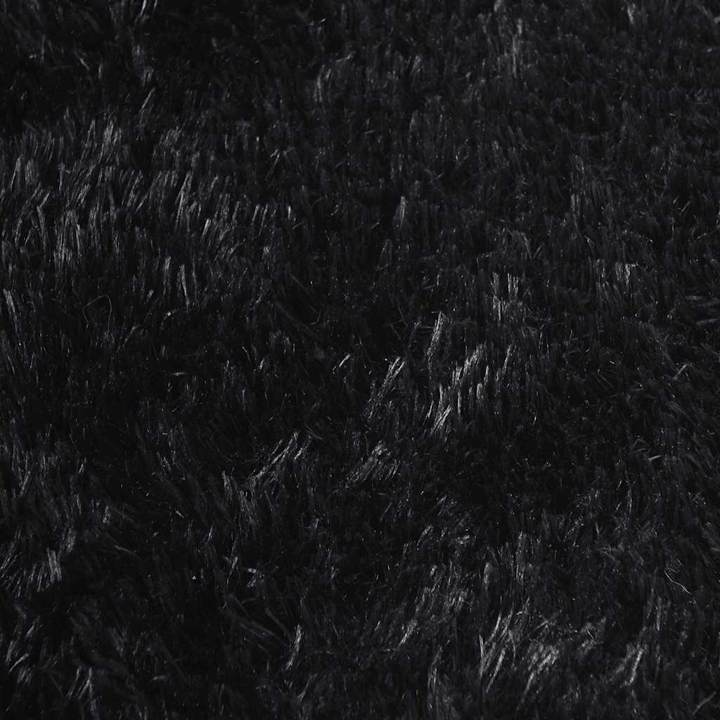 Hoogpolig vloerkleed NAVARRA 80x150 cm polyester zwart