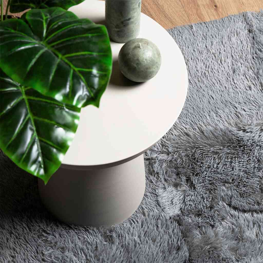Hoogpolig vloerkleed NAVARRA 80x150 cm polyester lichtgrijs