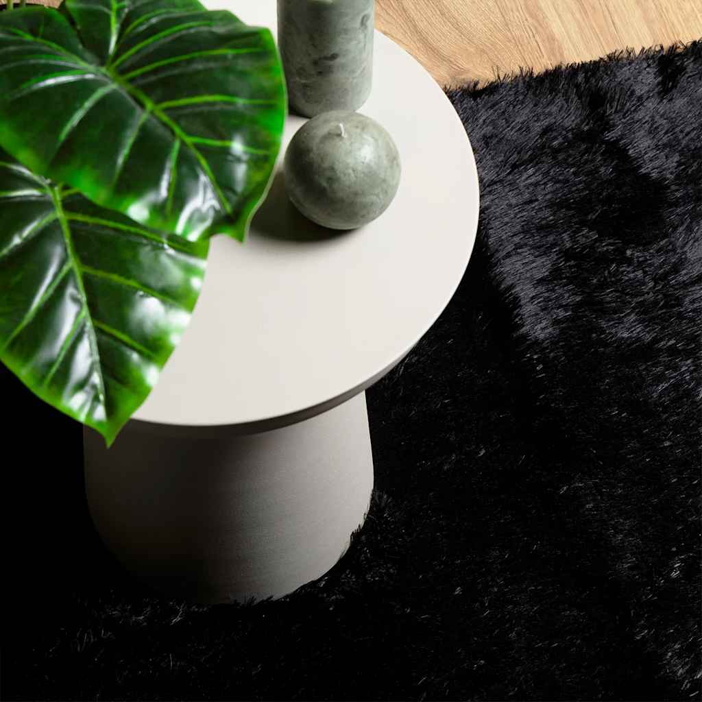 Hoogpolig vloerkleed NAVARRA 120x170 cm polyester zwart