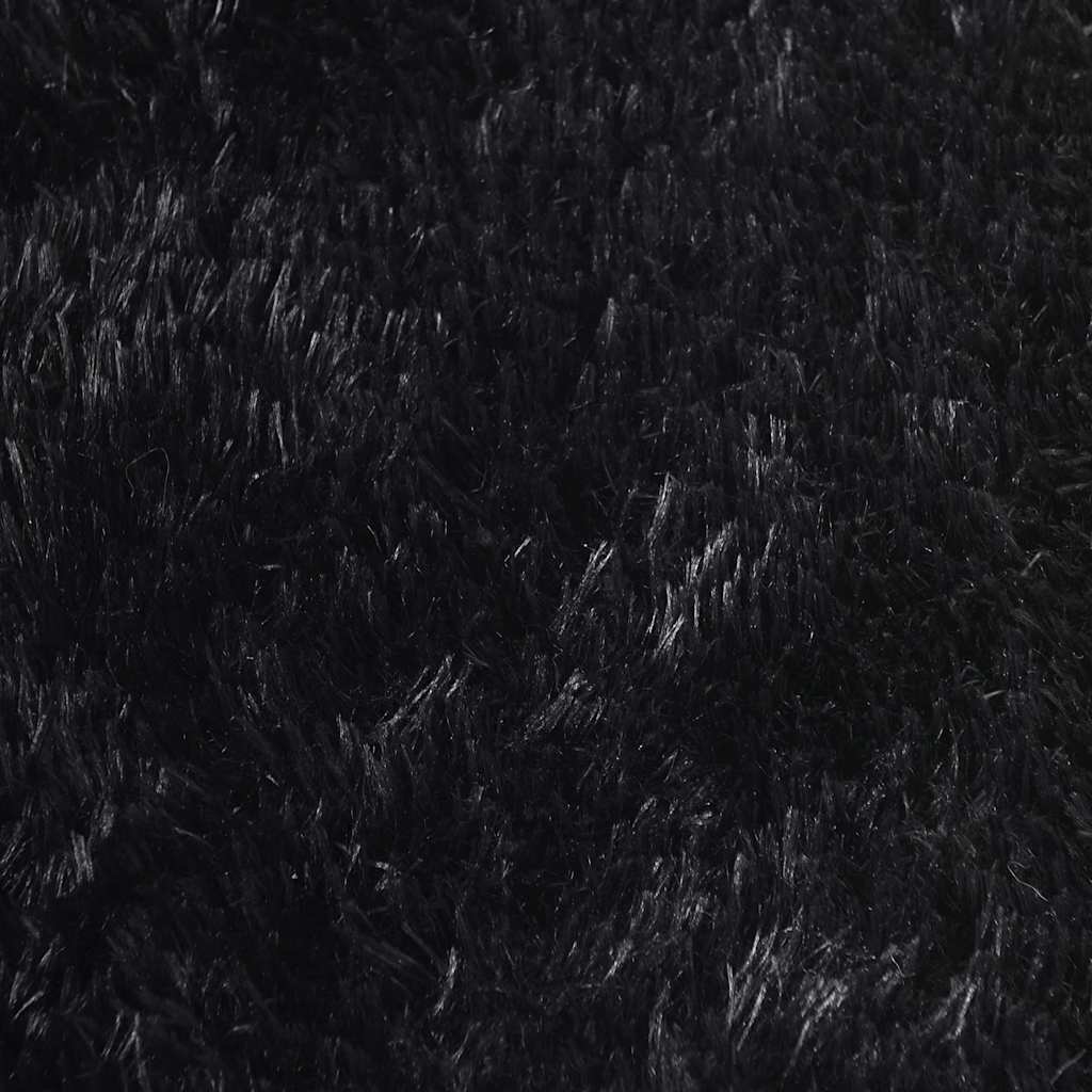 Hoogpolig vloerkleed NAVARRA 120x170 cm polyester zwart