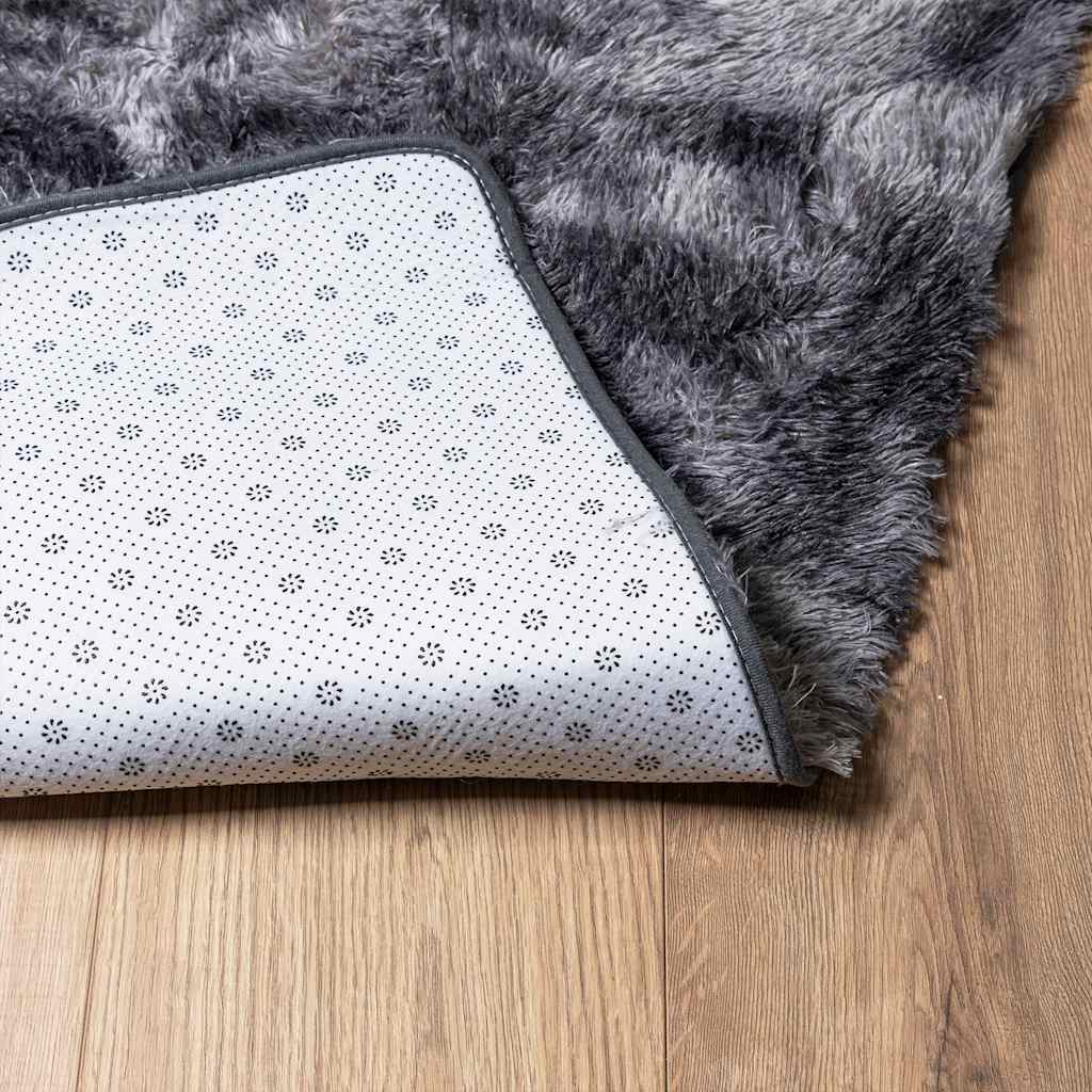 Hoogpolig vloerkleed NAVARRA 120x170 cm polyester donkergrijs