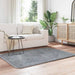 Hoogpolig vloerkleed NAVARRA 120x170 cm polyester lichtgrijs