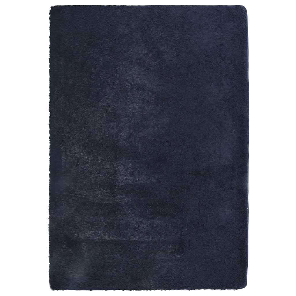 Hoogpolig vloerkleed NAVARRA 120x170 cm polyester marineblauw