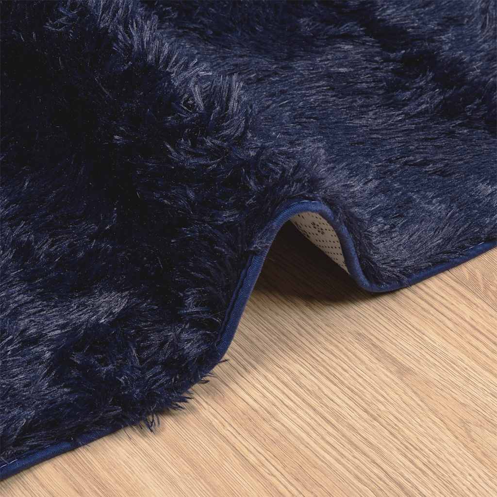 Hoogpolig vloerkleed NAVARRA 120x170 cm polyester marineblauw