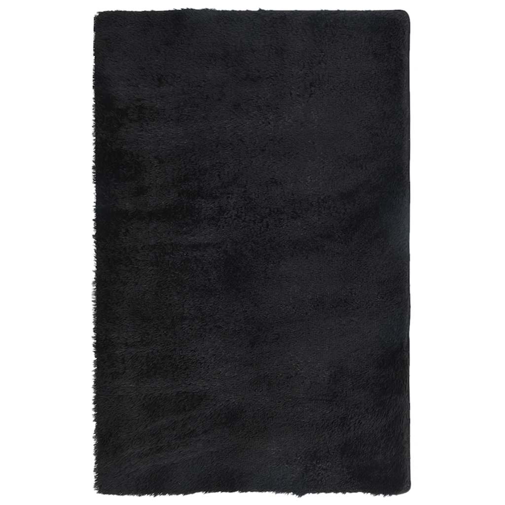 Hoogpolig vloerkleed NAVARRA 130x200 cm polyester zwart