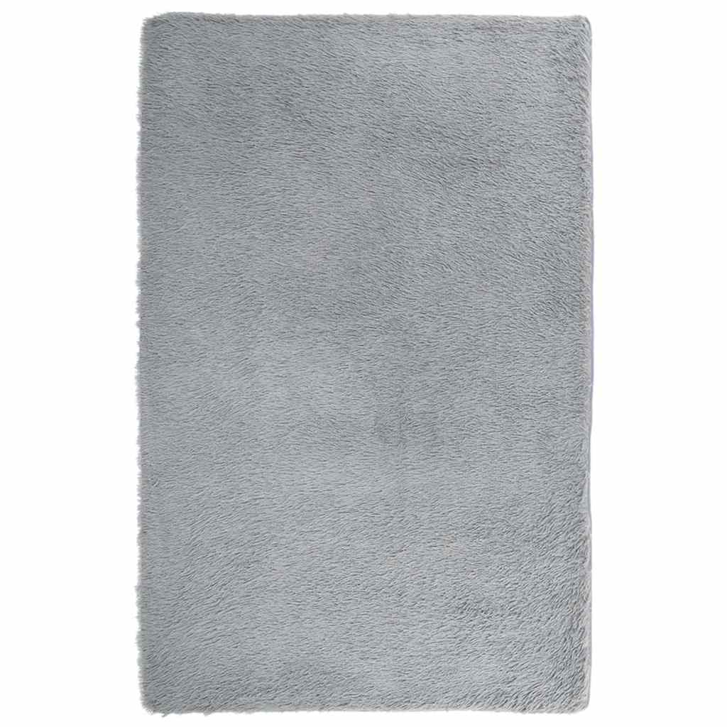 Hoogpolig vloerkleed NAVARRA 130x200 cm polyester lichtgrijs