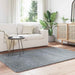 Hoogpolig vloerkleed NAVARRA 130x200 cm polyester lichtgrijs