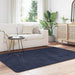 Hoogpolig vloerkleed NAVARRA 130x200 cm polyester marineblauw