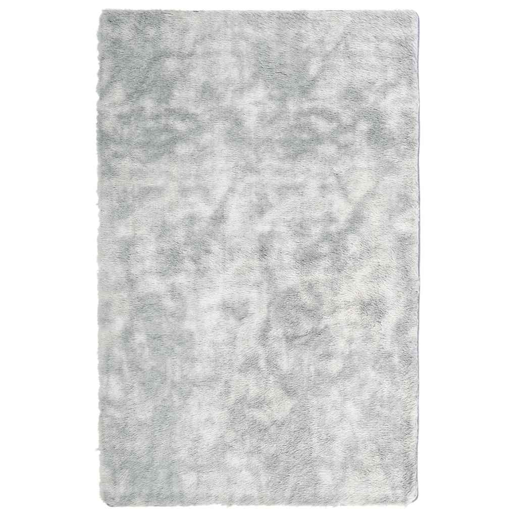 Hoogpolig vloerkleed NAVARRA 130x200 cm polyester zilvergrijs