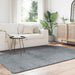 Hoogpolig vloerkleed NAVARRA 160x230 cm polyester lichtgrijs