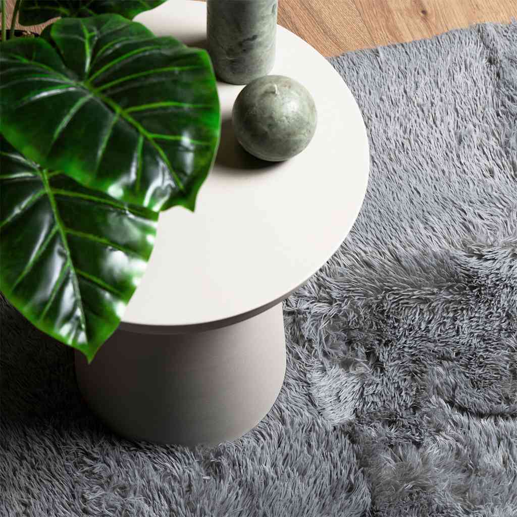Hoogpolig vloerkleed NAVARRA 160x230 cm polyester zilvergrijs