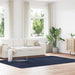 Hoogpolig vloerkleed NAVARRA 200x290 cm polyester marineblauw