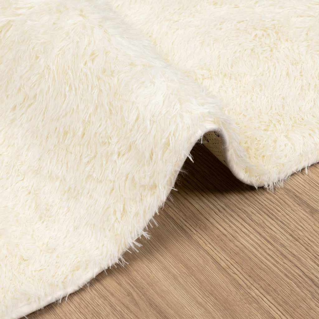 Hoogpolig vloerkleed NAVARRA 240x340 cm polyester crèmekleurig