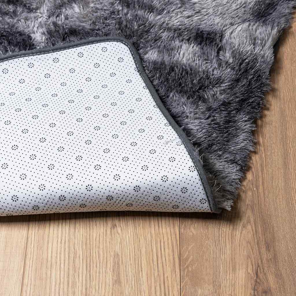 Hoogpolig vloerkleed NAVARRA 240x340 cm polyester donkergrijs