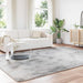 Hoogpolig vloerkleed NAVARRA 240x340 cm polyester zilvergrijs