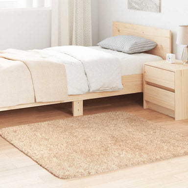Hoogpolig vloerkleed NAVARRA 120x120 cm polyester beige