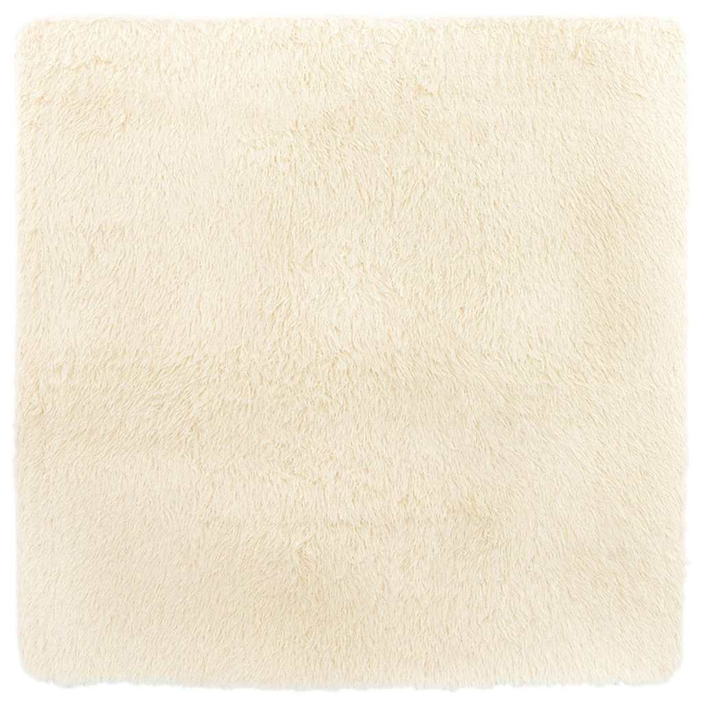 Hoogpolig vloerkleed NAVARRA 120x120 cm polyester crèmekleurig