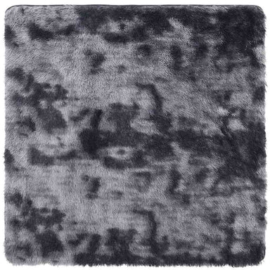 Hoogpolig vloerkleed NAVARRA 120x120 cm polyester donkergrijs